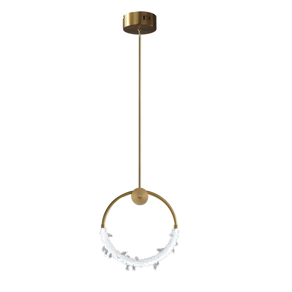 Modern Clear Crystal LED Mini Pendant Light for Kitchen or Dining Room