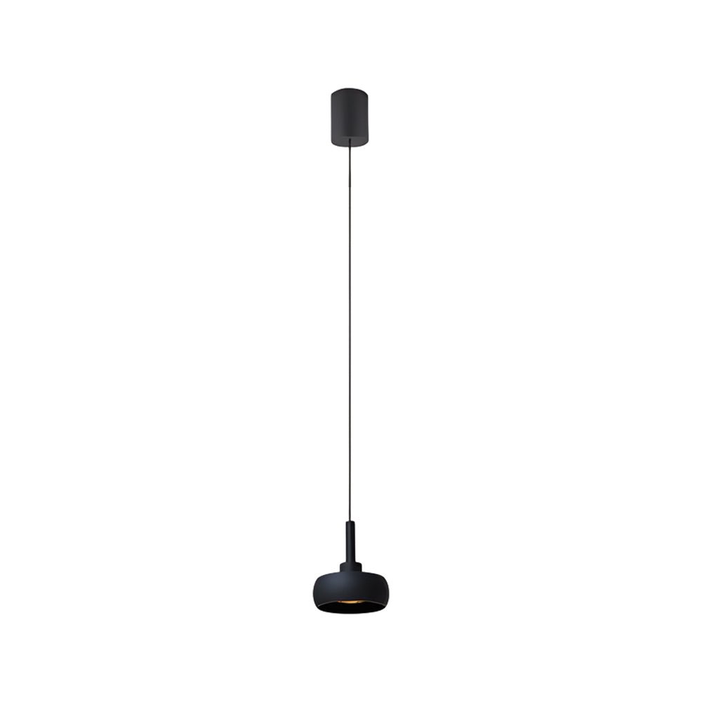 Adjustable 4'' Black COB 7W Spotlight Pendant Light for Modern Spaces