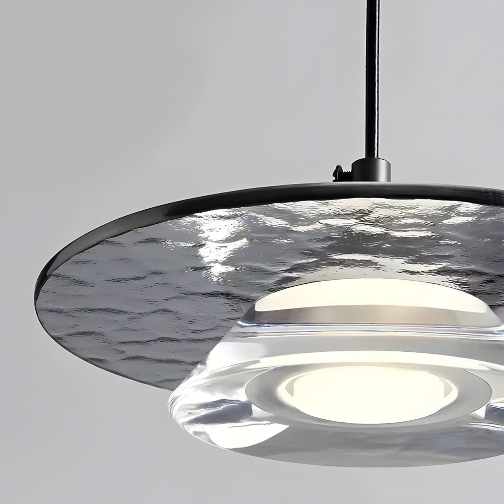 Italian Glass LED Pendant Light with 3-Step Dimming for Kitchen
