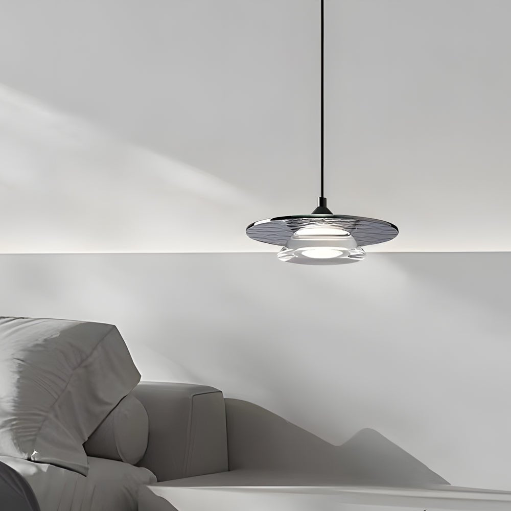 Italian Glass LED Pendant Light with 3-Step Dimming for Kitchen