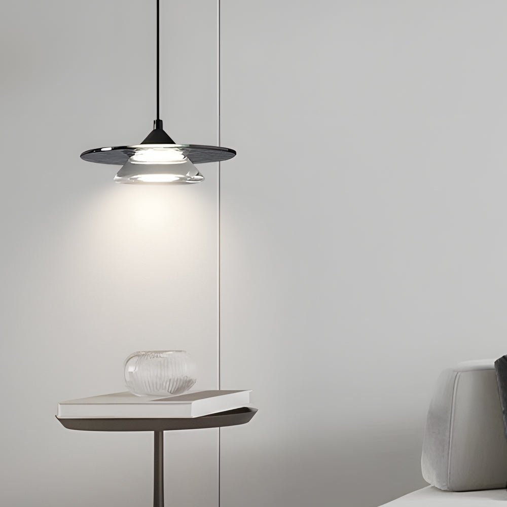 Italian Glass LED Pendant Light with 3-Step Dimming for Kitchen