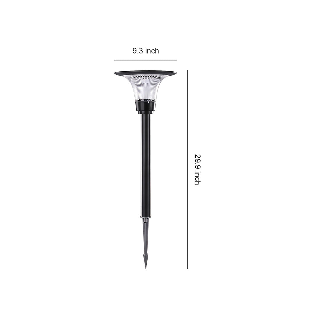 Elegant Black Solar-Powered Pathway Lights for Outdoor Garden Lighting