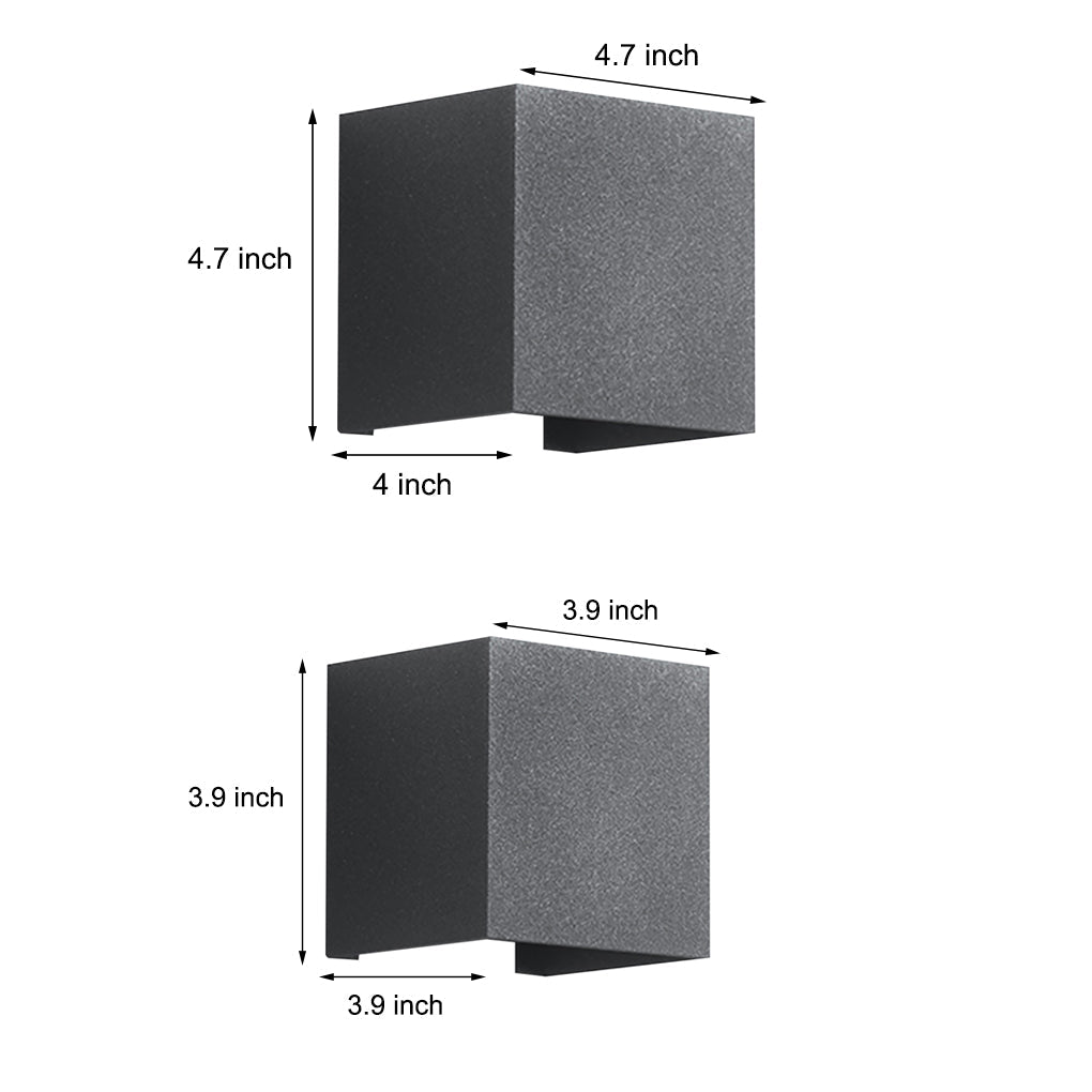 Adjustable Waterproof Outdoor Wall Light in Modern Black Aluminum Finish