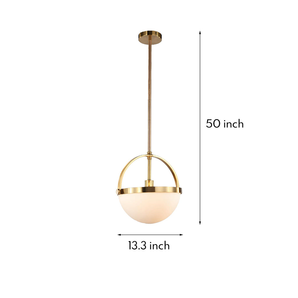Minimalist Gold and White Pendant Light Fixture for Modern Living Spaces