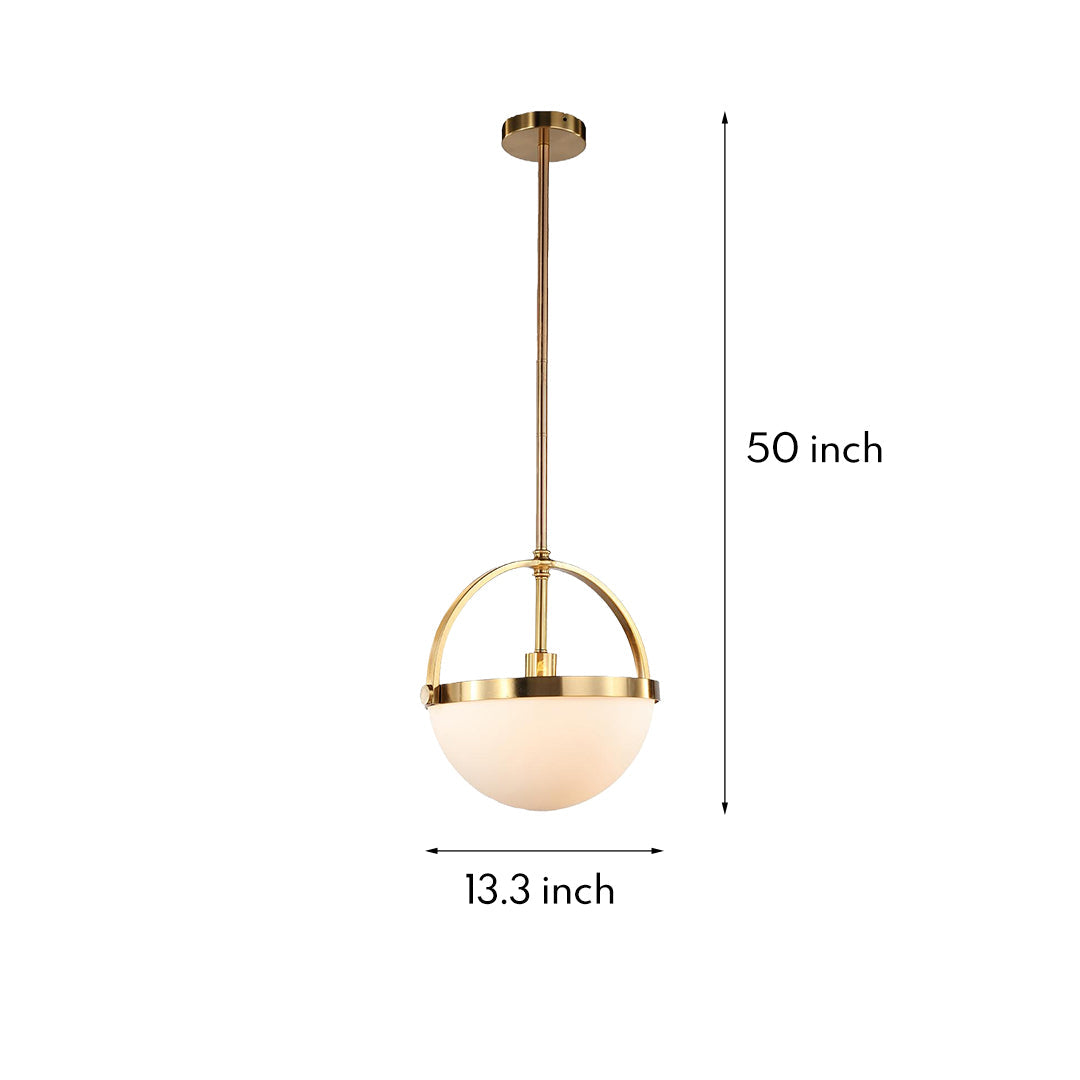 Minimalist Gold and White Pendant Light Fixture for Modern Living Spaces