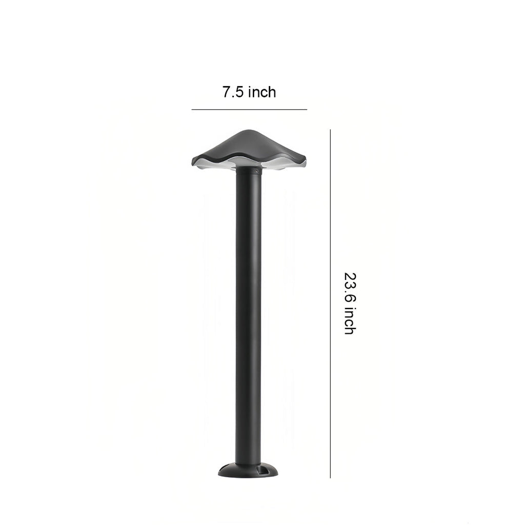 Industrial Black Metal Umbrella Pathway Lights for Outdoor Garden Walkways