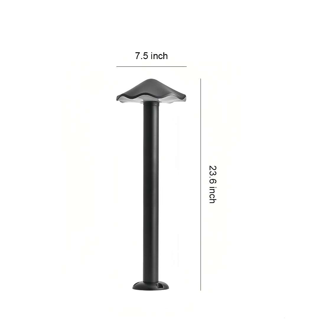 Industrial Black Metal Umbrella Pathway Lights for Outdoor Garden Walkways