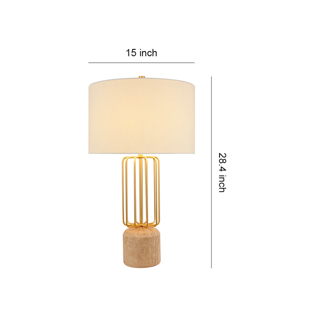Nordic Geometric Metal Cage LED Table Lamp for Stylish Living Room Decor