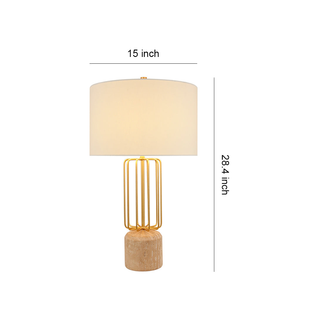 Nordic Geometric Metal Cage LED Table Lamp for Stylish Living Room Decor