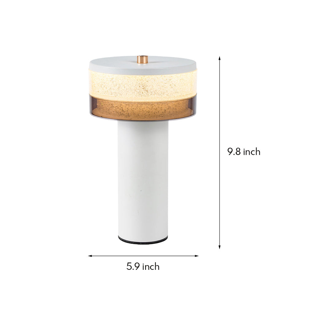Sleek Nordic Black Iron Cylindrical Table Lamp for Modern Living Room