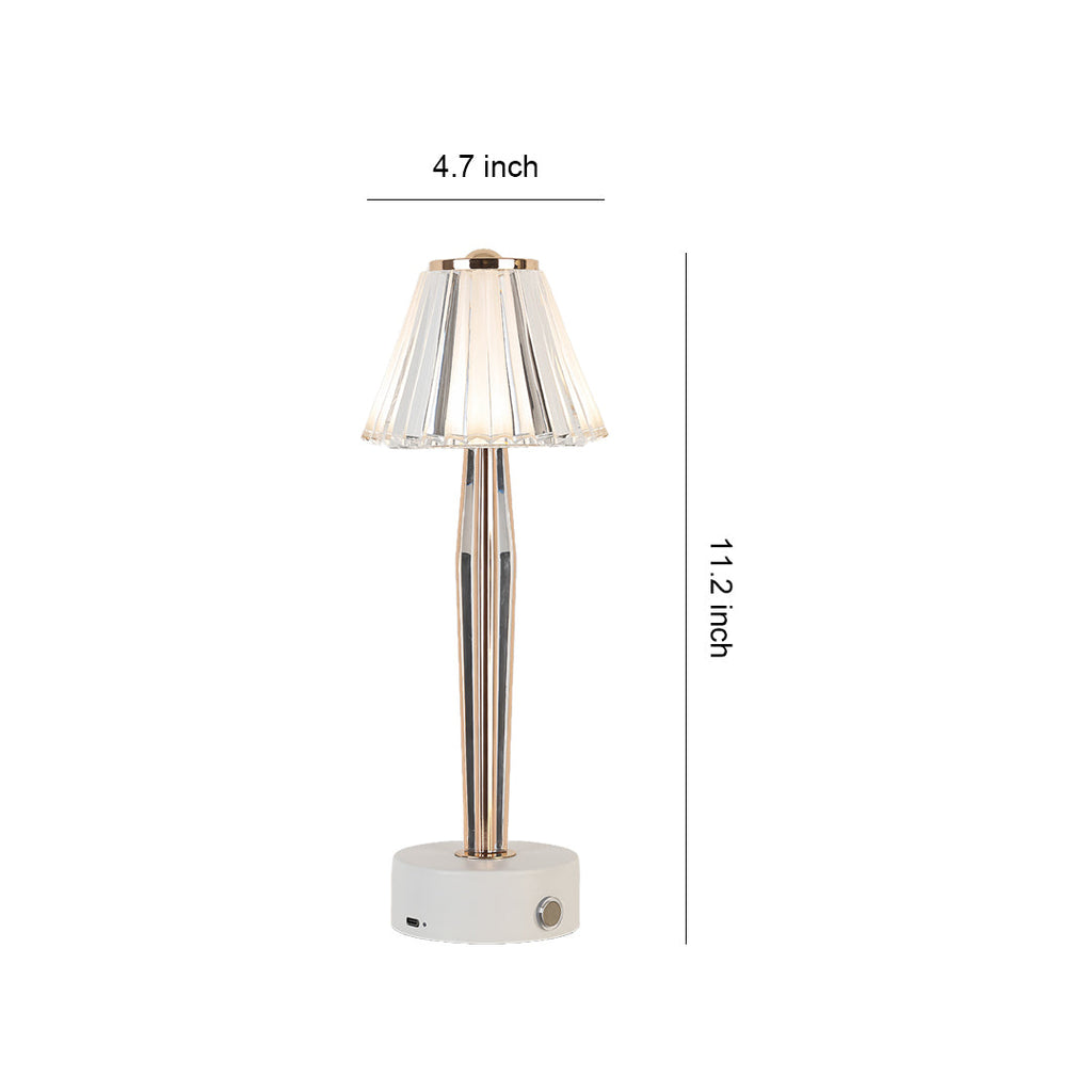 Elegant Iron and Acrylic Table Lamp with USB Touch Control for Bedrooms