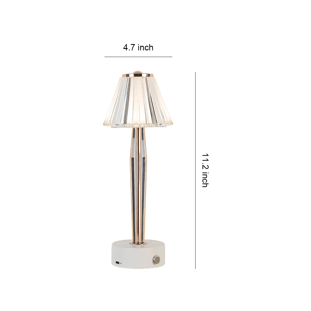 Elegant Iron and Acrylic Table Lamp with USB Touch Control for Bedrooms