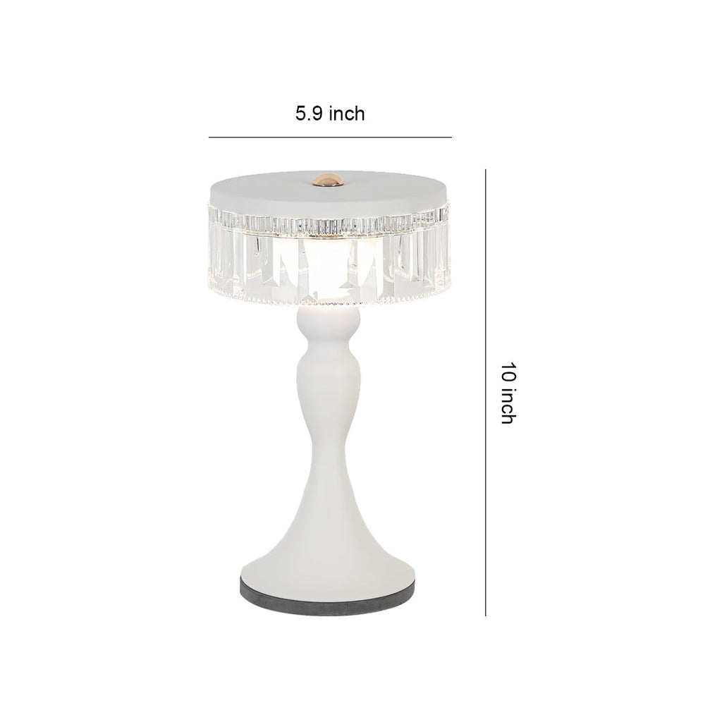 Nordic Minimalist Black Forged Iron and Acrylic Table Lamps for Living Room