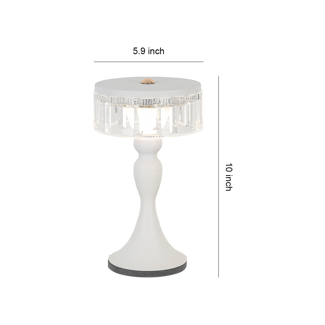 Nordic Minimalist Black Forged Iron and Acrylic Table Lamps for Living Room