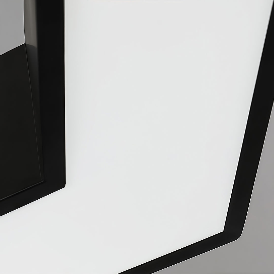 Contemporary Black Hexagonal LED Chandelier for Living Room Bedroom