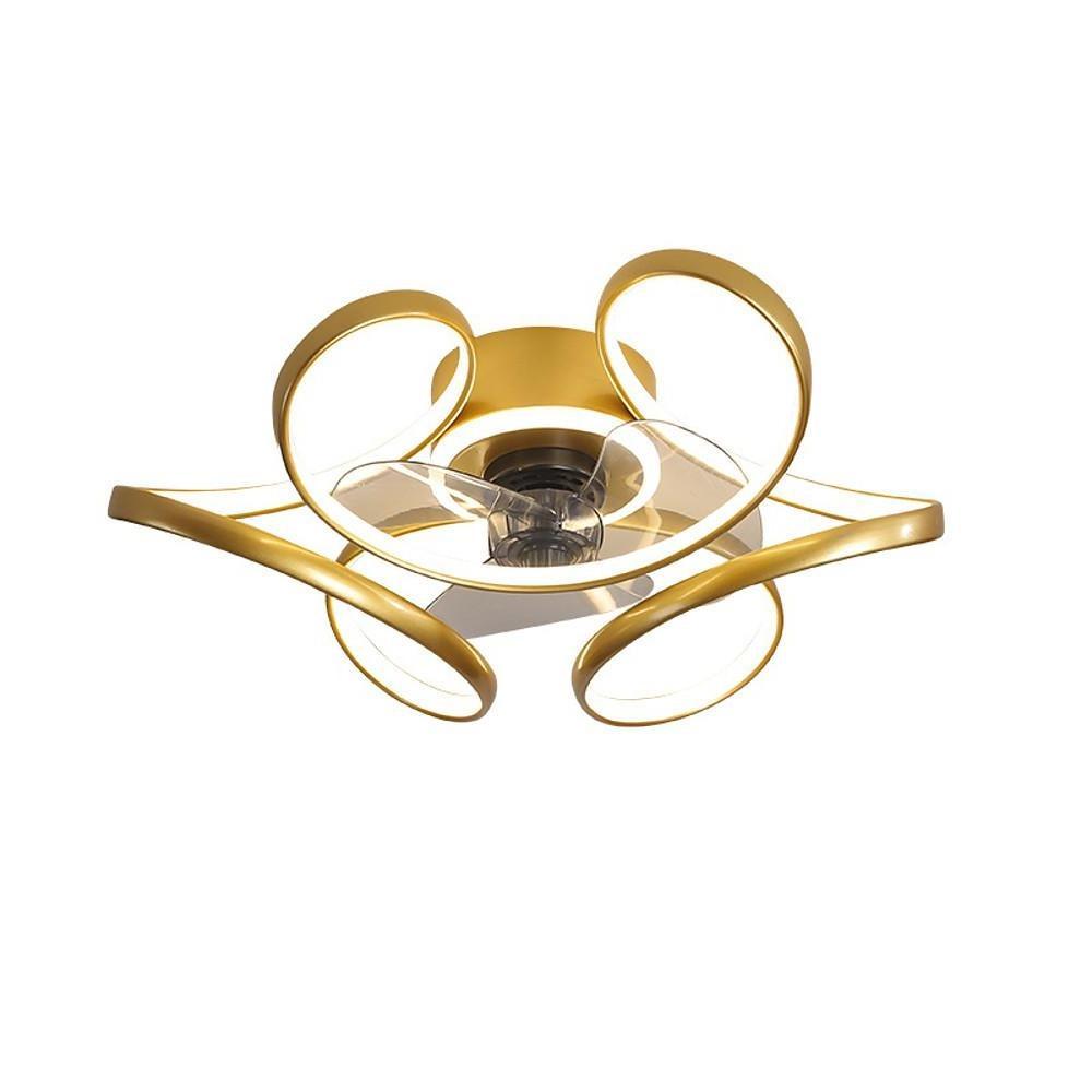 Modern 3-Blade Black Ceiling Fan with LED Light for Living Room/Bedroom