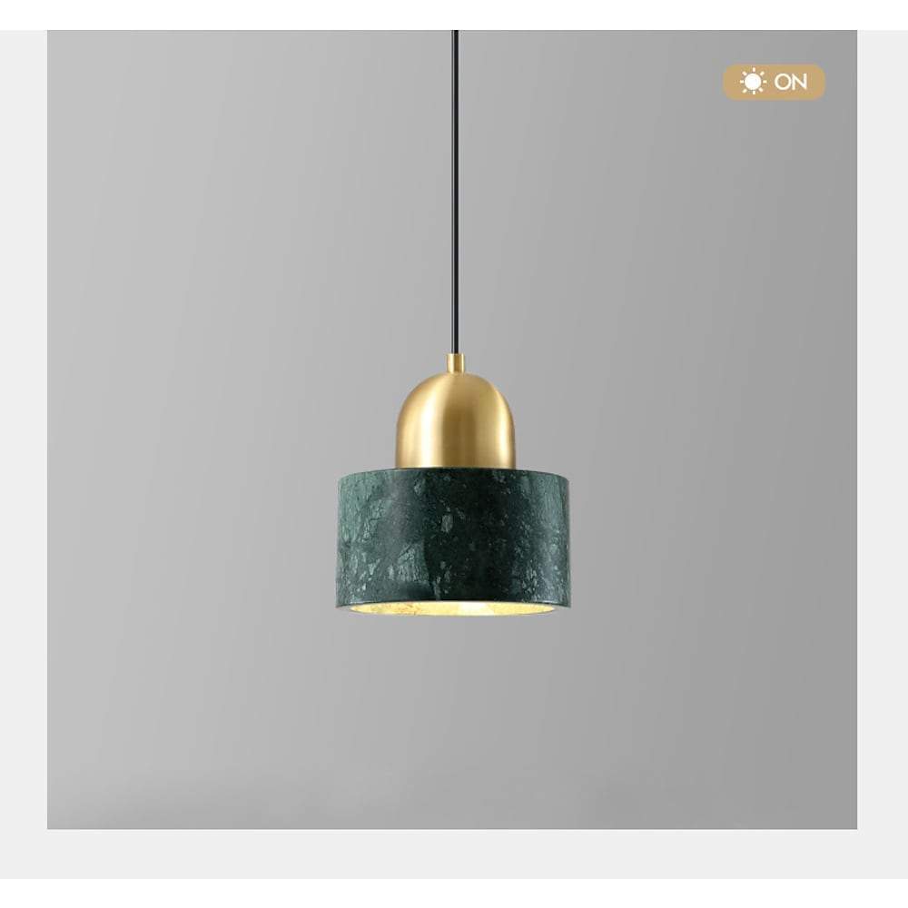 Contemporary Metal and Marble Mini Pendant Light for Kitchen and Dining
