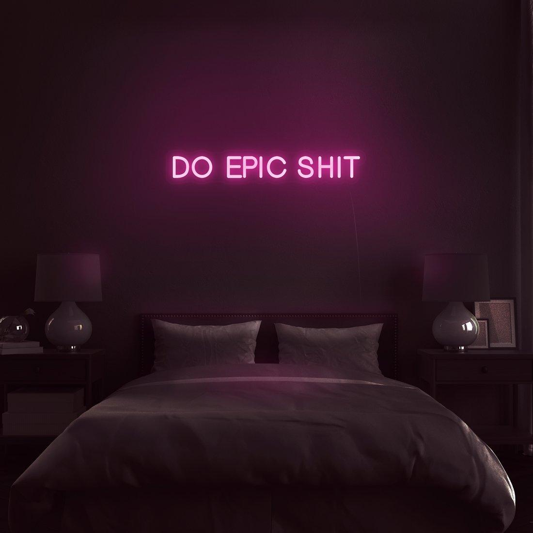 Vibrant Colorful LED Neon Sign - 'Do Epic Shit' for Home Decor