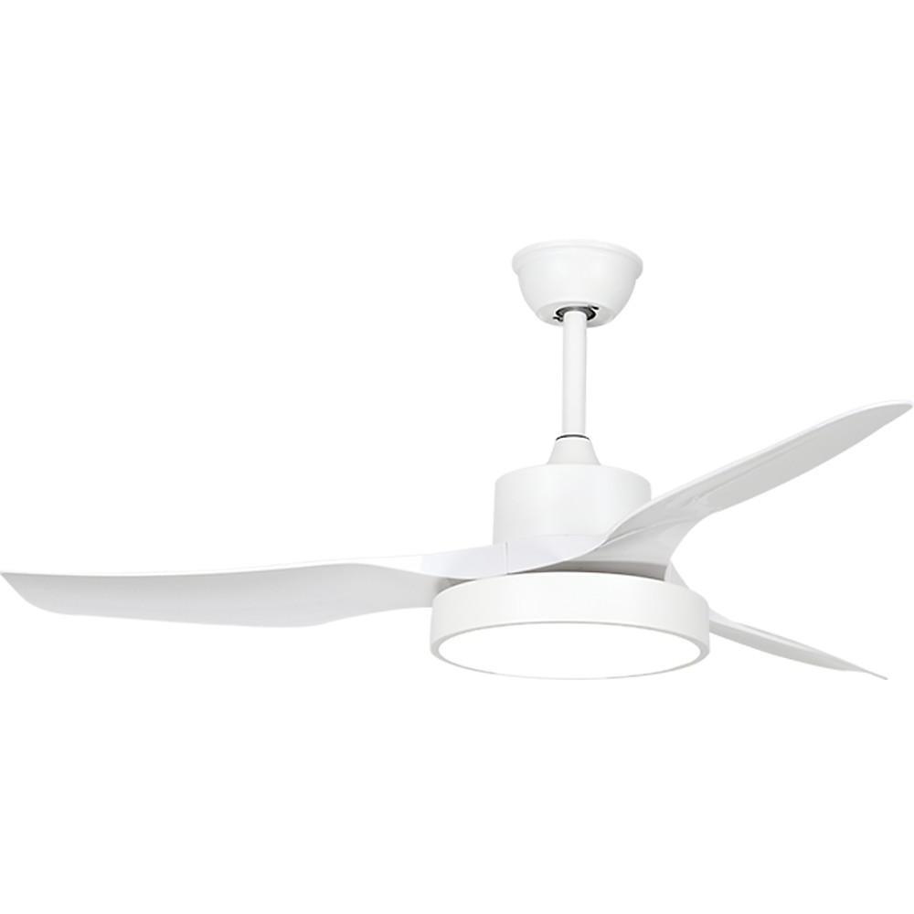 Rustic 3-Blade Wood Ceiling Fan with LED Light for Living Room Bedroom