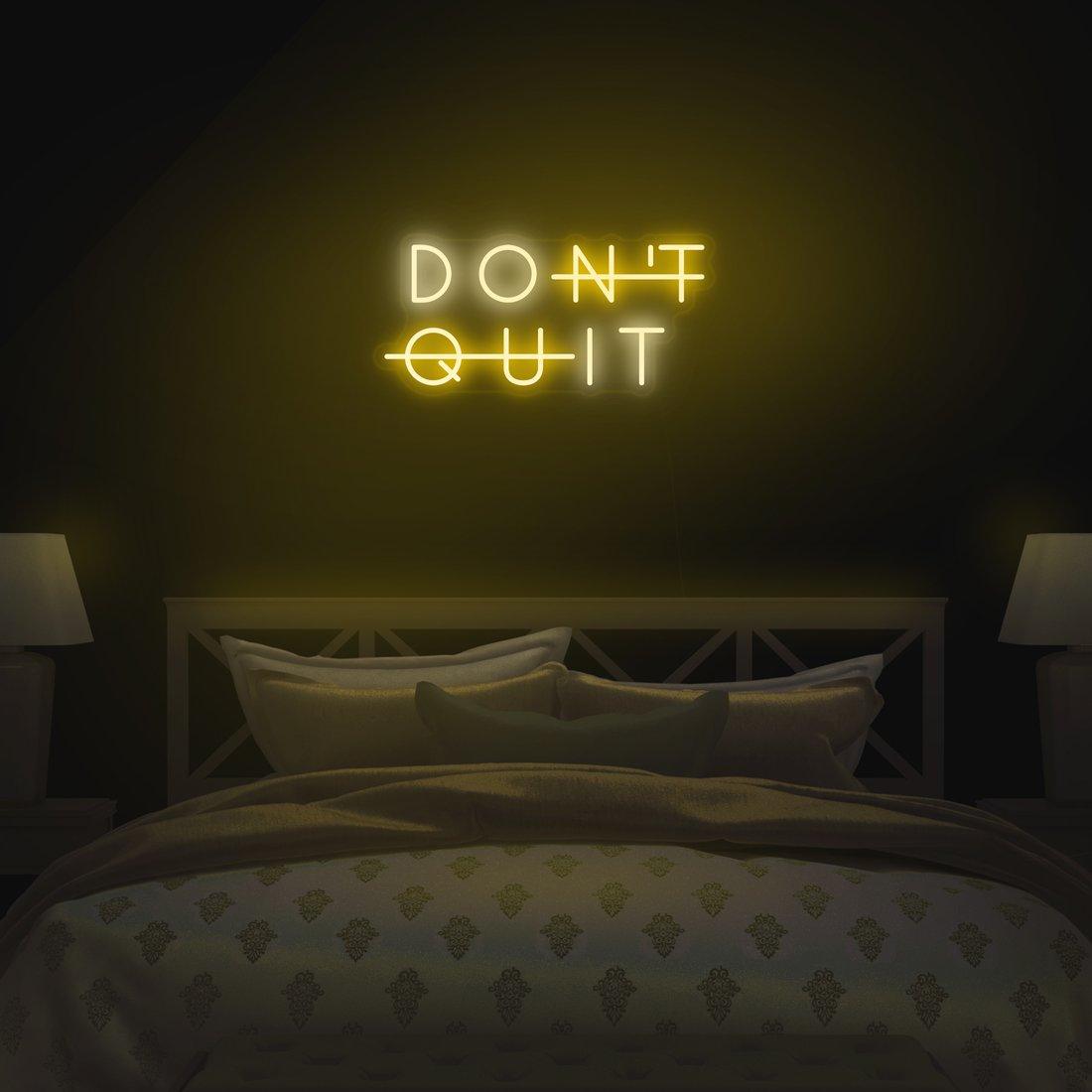Vibrant 'Don't Quit' LED Neon Sign in Colorful Acrylic for Motivational Spaces