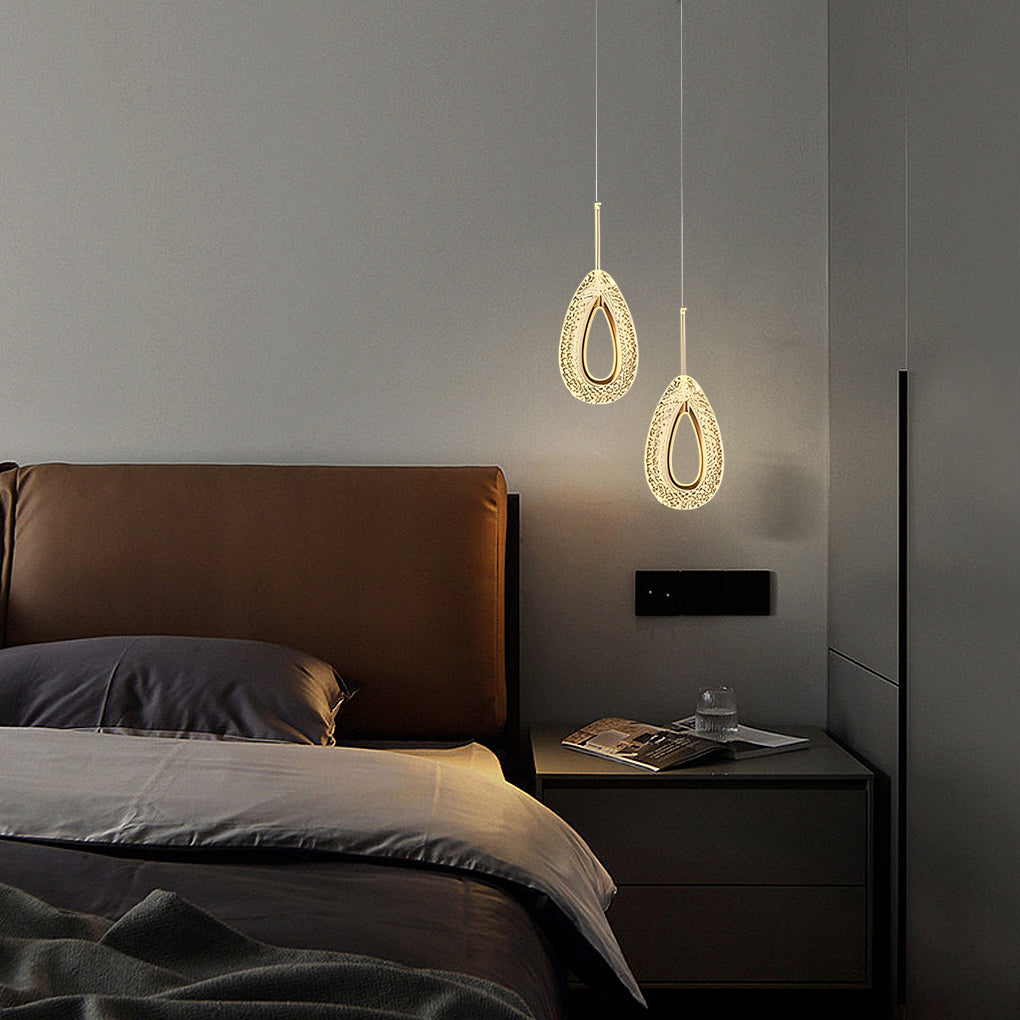 Minimalist LED Metal Pendant Light Fixture for Modern Living Spaces