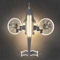 Fighter Jet Ceiling Fan with Full Spectrum Light for Kids' Room Decor