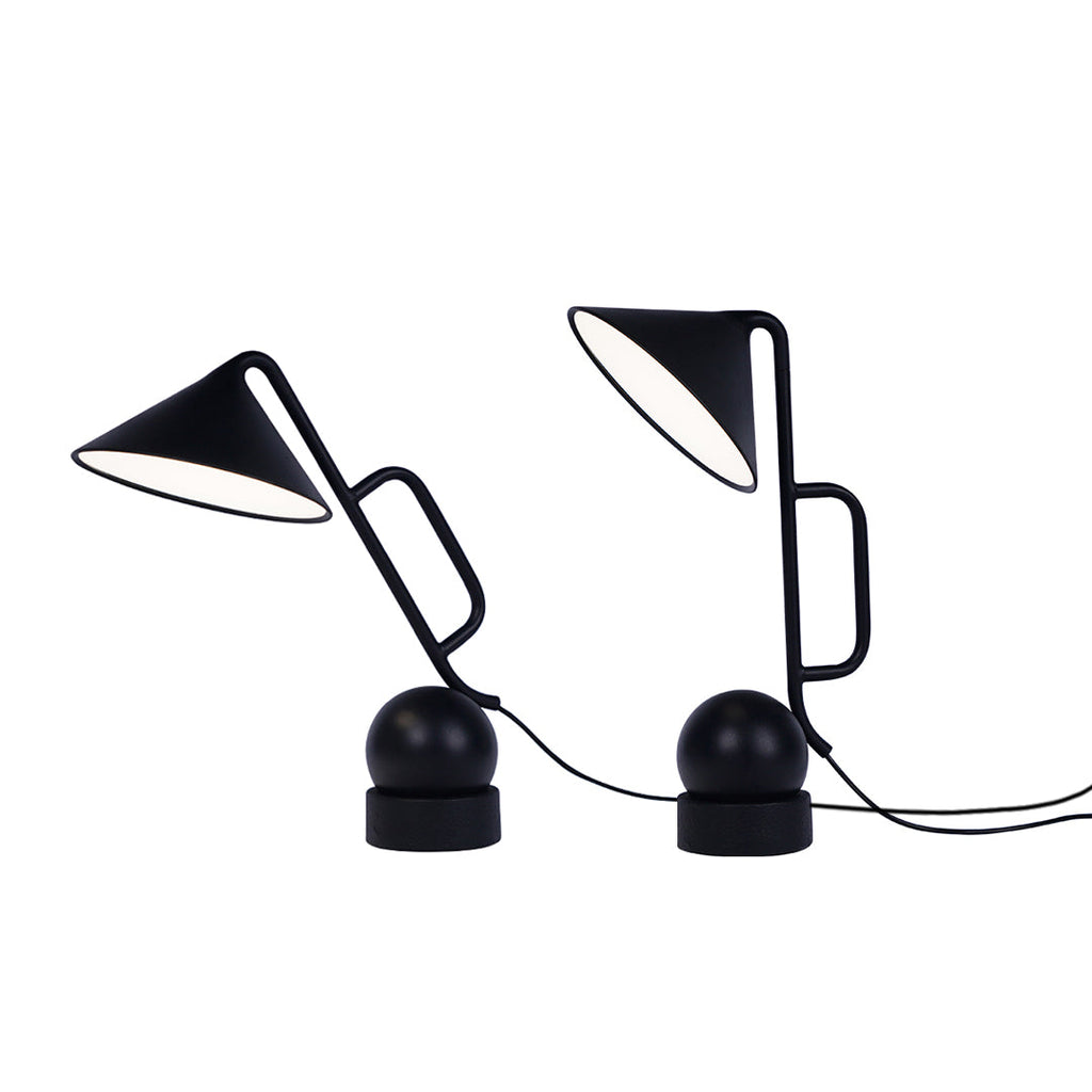 Industrial Black Metal LED Desk Lamp for Home Office or Study Room