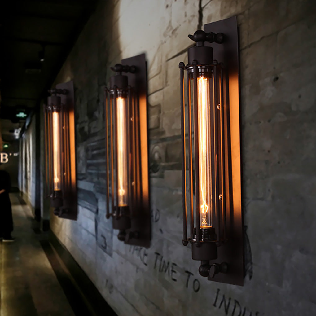 Black Iron Vintage Industrial Wall Sconce Light for Home Decor Elegance