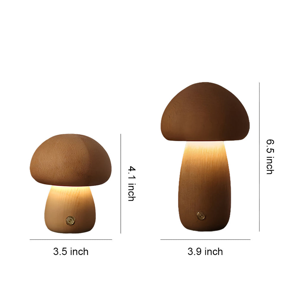 Elegant White Mushroom LED Table Lamp for Bedroom or Living Room Decor