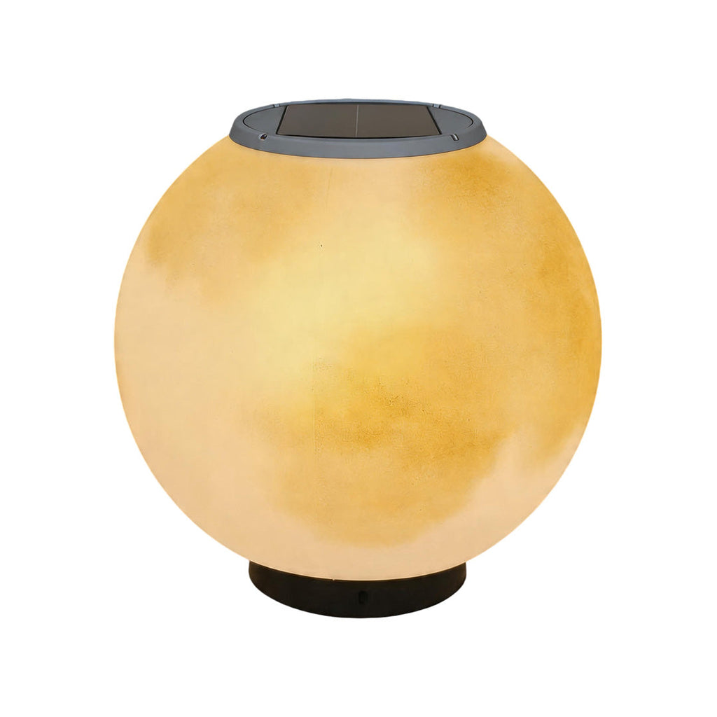 Modern Waterproof LED Moon Pillar Resin Lamp for Outdoor Garden Decor