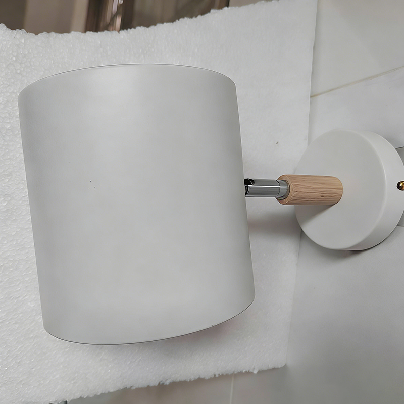 Nordic Rotatable White Macaron Wall Sconce Lamp for Living Room Decor