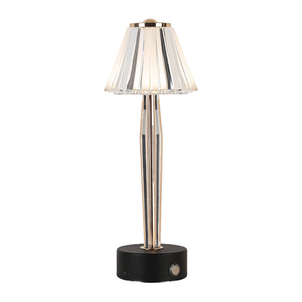 Elegant Iron and Acrylic Table Lamp with USB Touch Control for Bedrooms