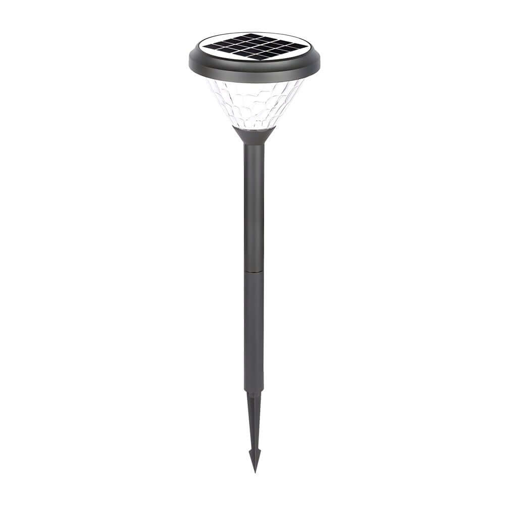 Stylish Black Solar LED Pathway Lights with Water Ripple Design - 27.6”