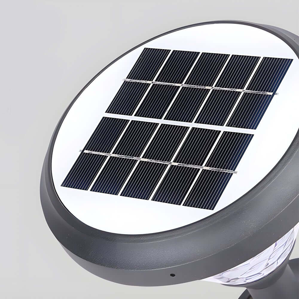 Stylish Black Solar LED Pathway Lights with Water Ripple Design - 27.6”