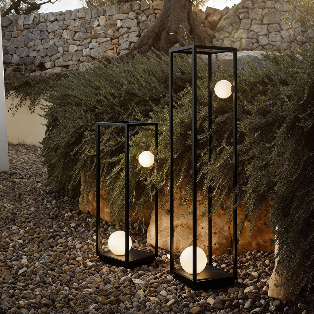 Modern Black Metal LED Courtyard Bollard Light for Outdoor Spaces