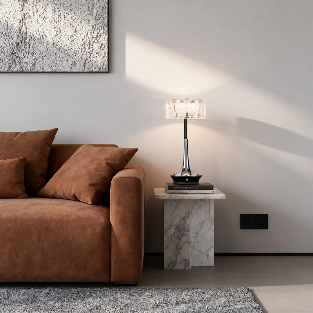 Portable Cordless Mushroom LED Table Lamp in Warm White for Modern Decor