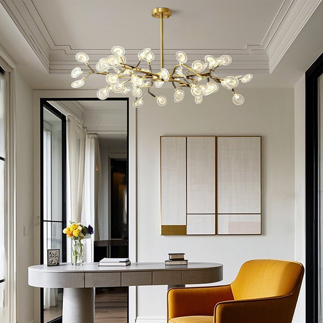 Modern White LED Firefly Pendant Light Fixture for Dining Room Decor