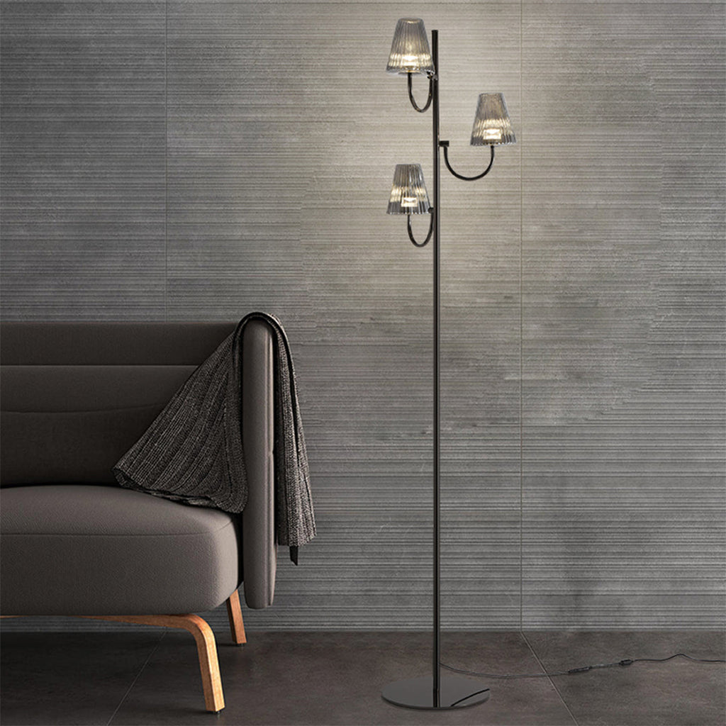 Sleek Black Minimalist Floor Lamp in Contemporary Design for Living Room