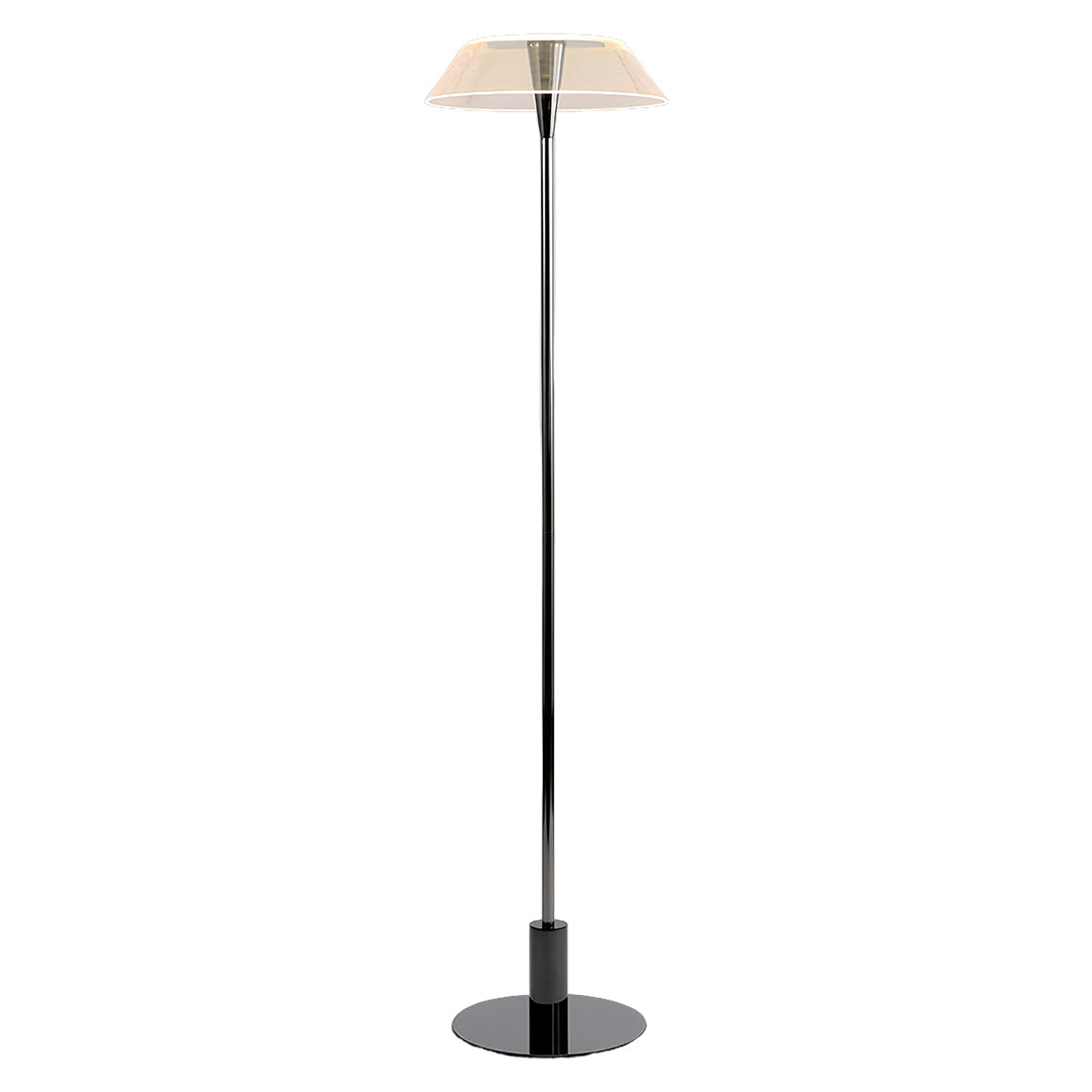 Minimalist Slimline Black Metal Floor Lamp for Modern Living Room Decor