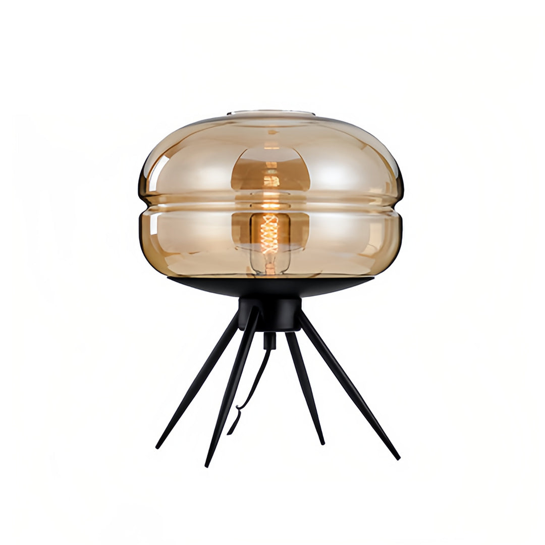Modern Nordic Glass Accent Table Lamp with Four Legs for Living Room