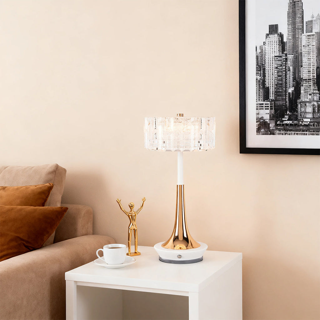 Portable Cordless Mushroom LED Table Lamp in Warm White for Modern Decor