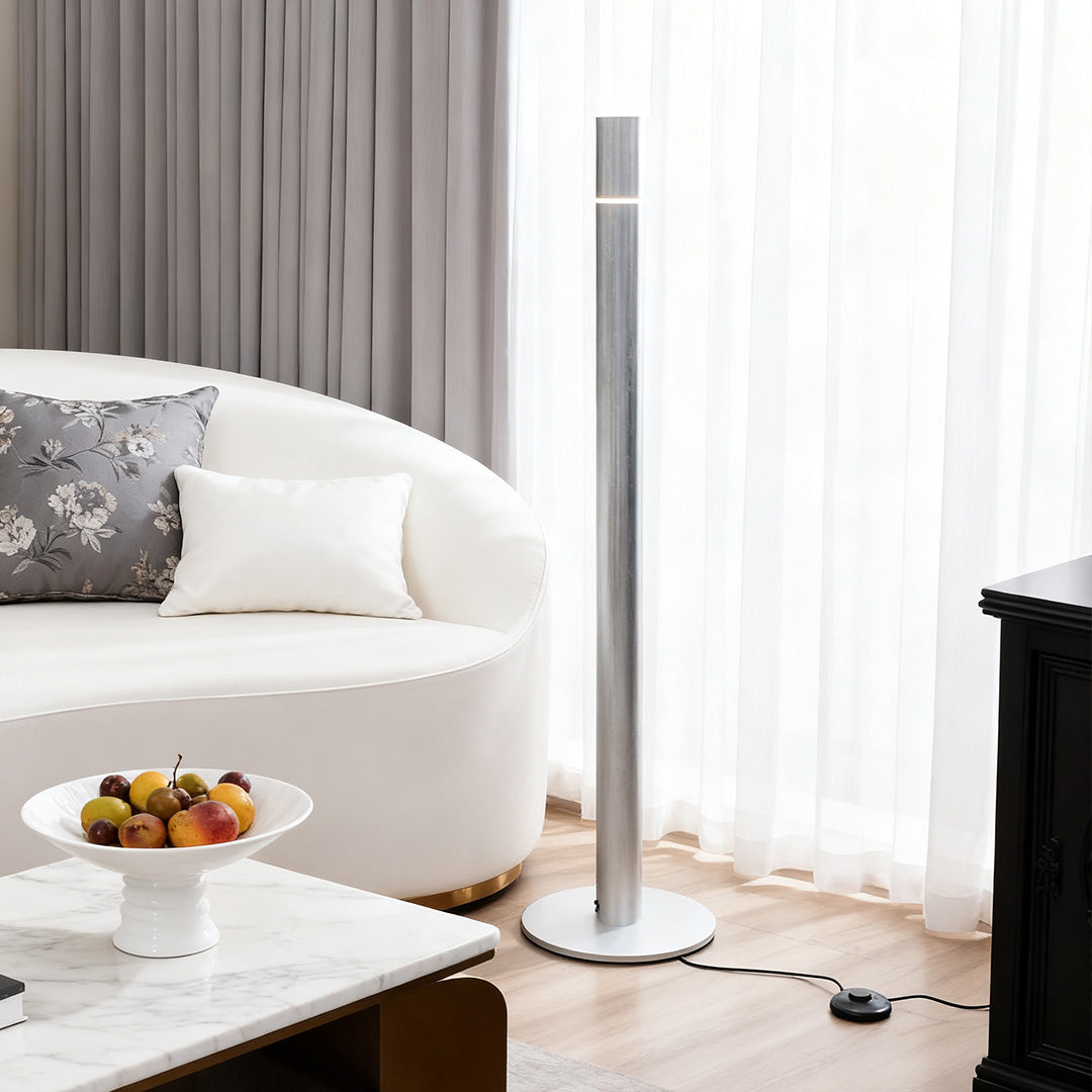 Elegant Minimalist Gray Italian Floor Lamp for Living Room Office décor