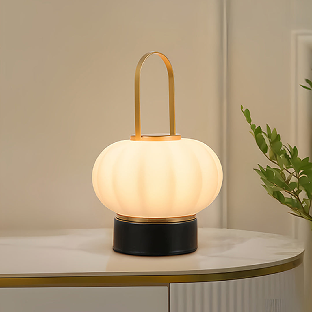 Nordic Style LED Lantern Table Lamp in Warm White for Cozy Living Rooms