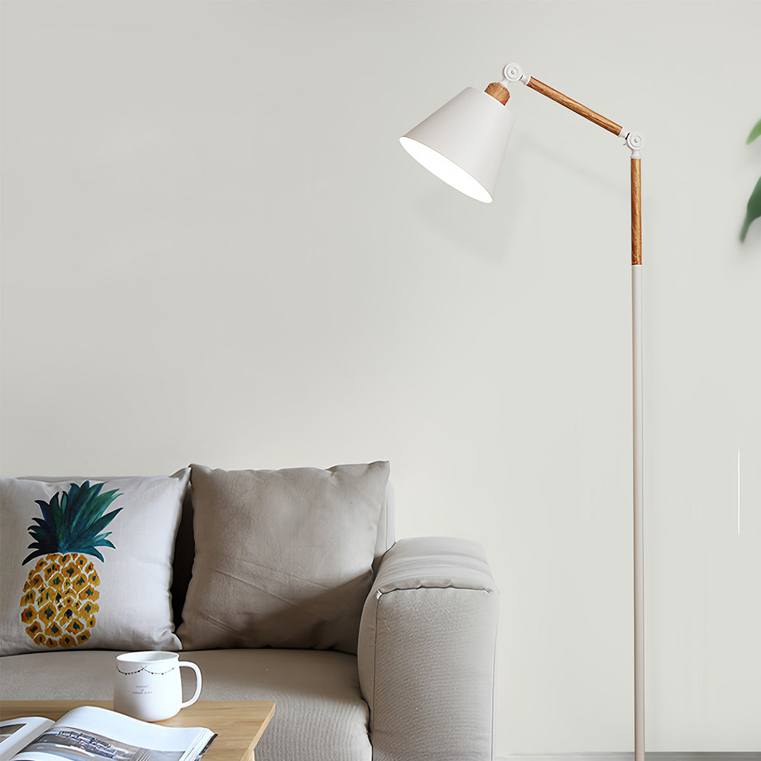 Contemporary Adjustable Metallic Floor Lamp for Living Room Bedroom