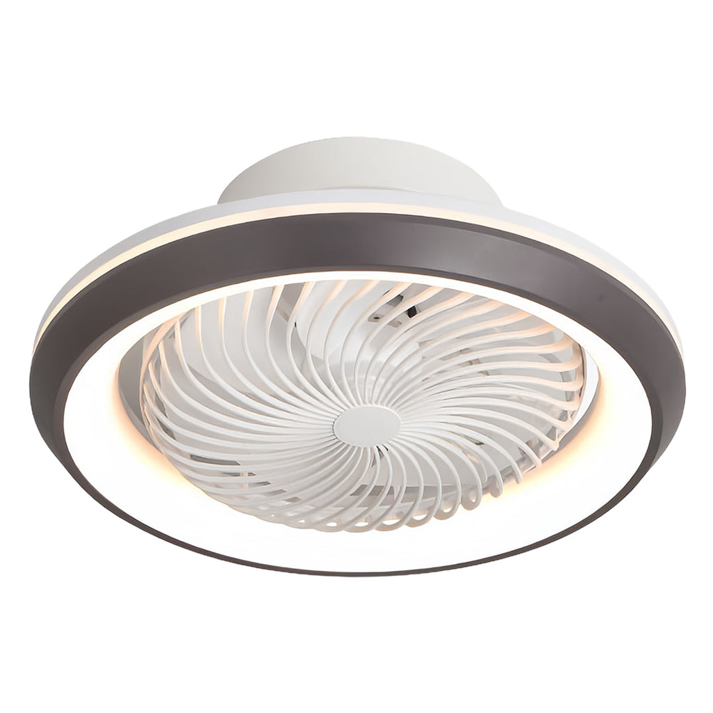 Sleek Modern White LED Ceiling Fan with Remote & Dimmable Lights for Living Room