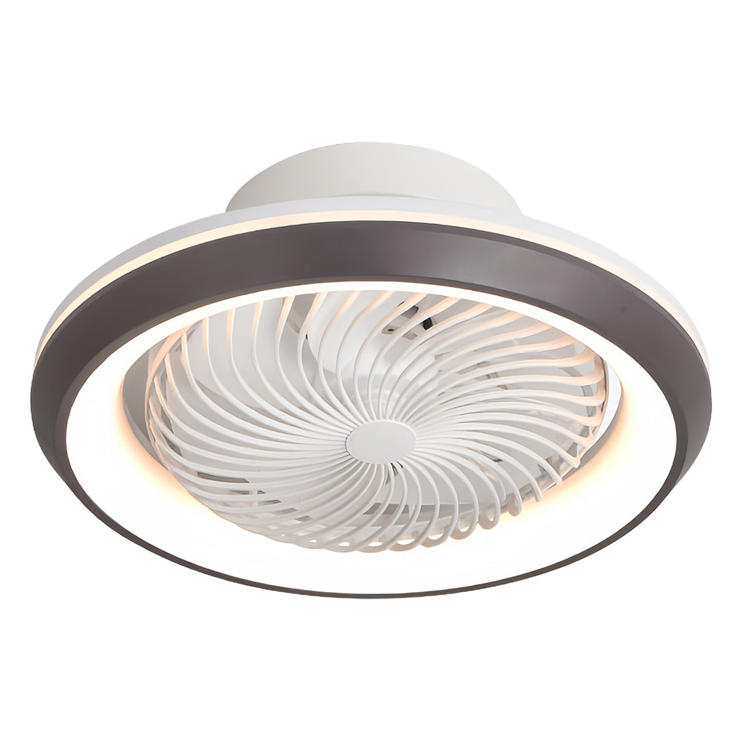 Sleek Modern White LED Ceiling Fan with Remote & Dimmable Lights for Living Room
