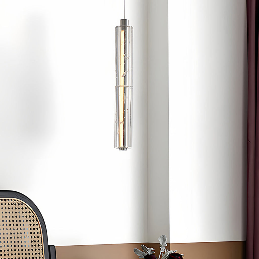 Sleek Minimalist Linear Crystal Pendant Light for Modern Living Spaces