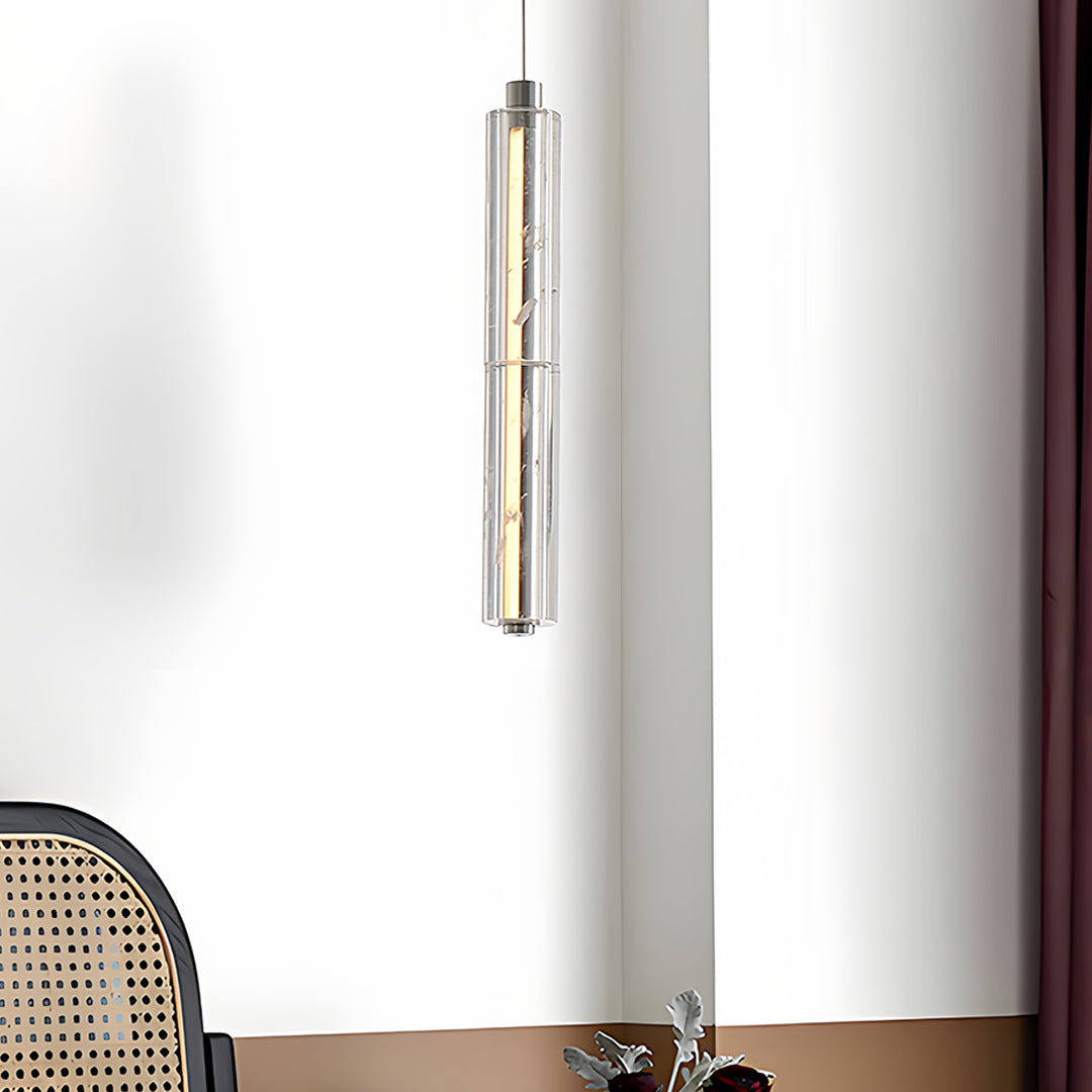 Sleek Minimalist Linear Crystal Pendant Light for Modern Living Spaces