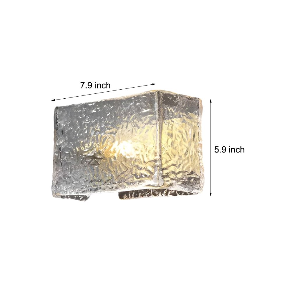 Modern Brass Ripple Glass Wall Lamp for Elegant Bedroom Lighting