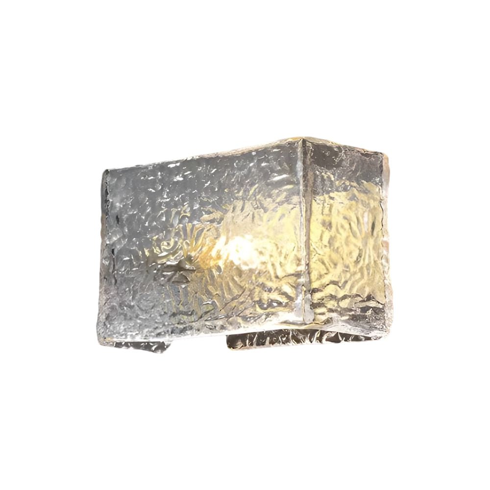 Modern Brass Ripple Glass Wall Lamp for Elegant Bedroom Lighting